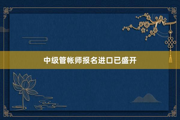 中级管帐师报名进口已盛开